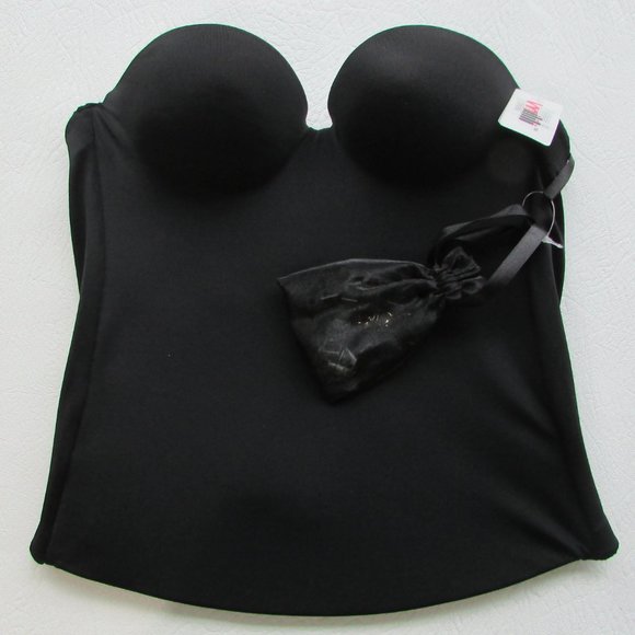 Milili Padded Low Back Corset Bustier - Black - Picture 1 of 6
